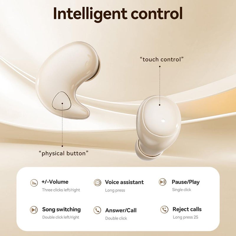 Sleep Earbuds for Sleeping,Sleep Earbuds Bluetooth 5.4 in Ear Lightweight Headphones,Smart Active Noise Cancelling Slee-p Headphones,Ultra-Comfort for Side Sleepers (black) - Image 5